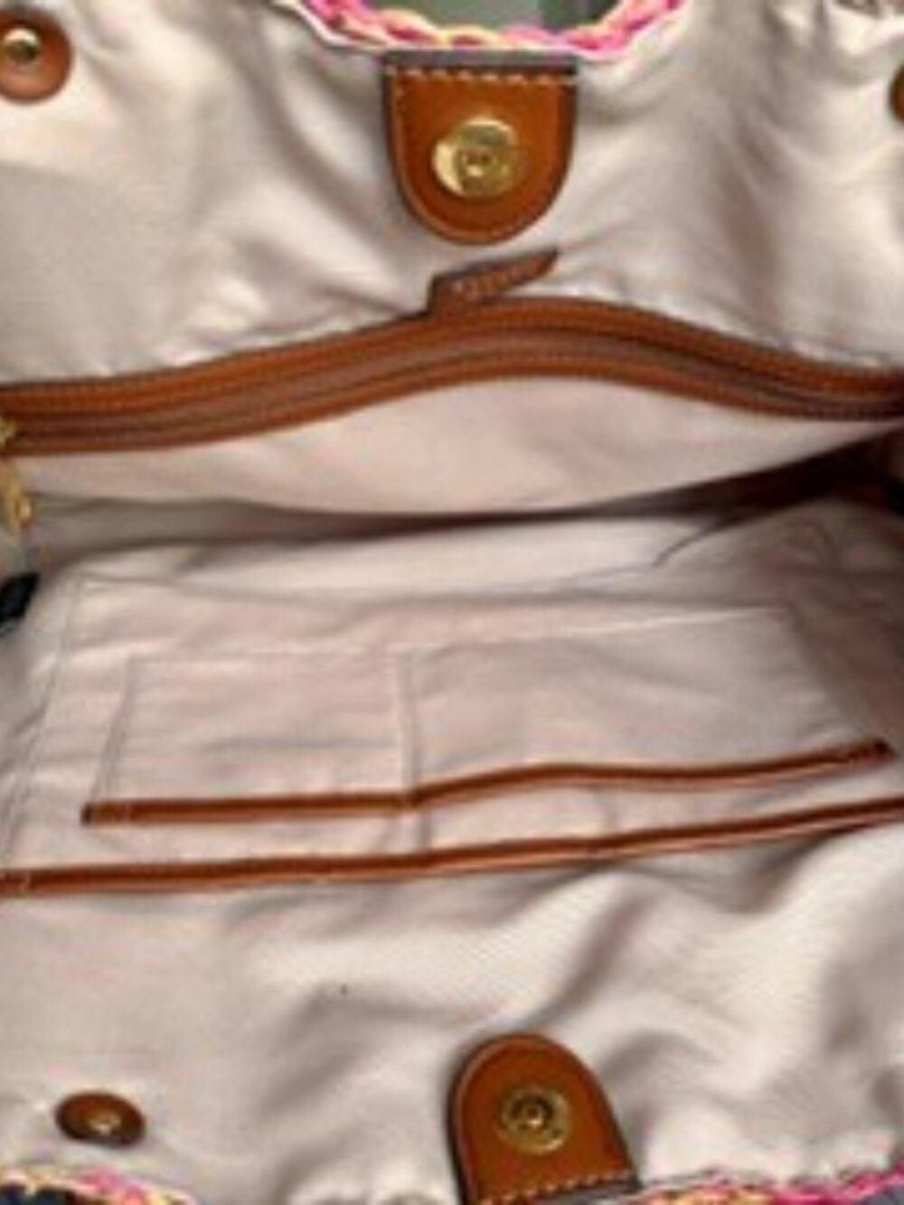 Lauren Ralph Lauren Pink Woven Tote - Picture 4 of 4